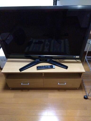 液晶テレビ ４２ テレビ台セット 中古品