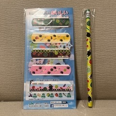 【受け渡し予定者決定】くまモン 絆創膏、鉛筆