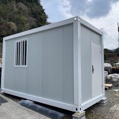 未使用品☆禁煙☆組立式コンテナハウス☆9.9㎡外寸2.2×4.5×2.8m重量約１t 　子供部屋　事務所　仮設　窓２箇所、ドア１箇所の画像