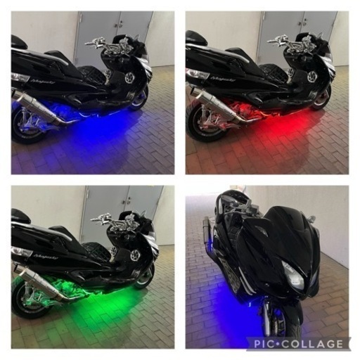 【YAMAHAマジェスティーc】オールブラックフルカスタム　スピーカー4発