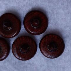 ウッド（木製）ボタン（５個）の画像