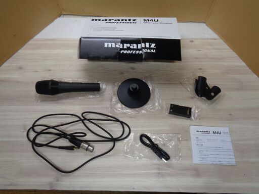 美品　未使用品　 888M マランツプロ USBコンデンサーマイク PC 単一指向性 ゲーム テレワーク ケーブル スタンド付 ボイスチャット Mac PC ブランド M4U