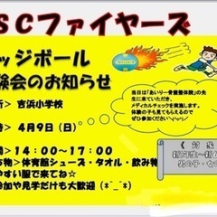 ４／９ドッジボール体験会のご案内