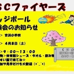 ４／８ドッジボール体験会のご案内