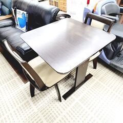 ニトリ ダイニングセット イス2脚 ブラウン ダイニングテーブル チェア