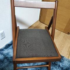 ニトリの折りたたみ木製チェア(リュークDBR)