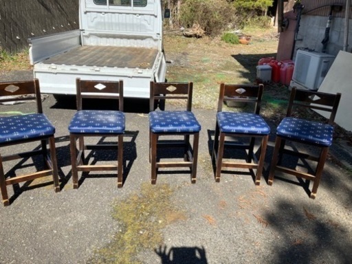 店舗用カウンター椅子5脚セット