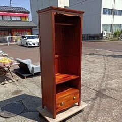 パイン無垢材　カントリー調　引き出し付きワードローブ『中古良品』