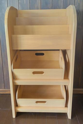 絵本収納棚 おもちゃ収納棚 木製
