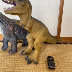 恐竜２体(ブラキオサウルス、ティラノサウルス)の画像