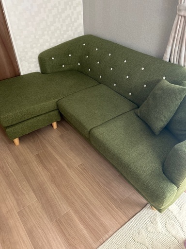 3人掛けオットマン付き！左右変えられます！