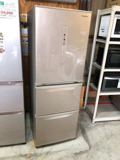 【動作保証あり】Panasonic 2020年 NR-C341C 335L 3ドア 冷凍冷蔵庫 シルキーゴールド【管理KRR478】