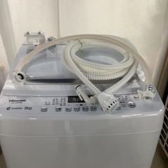 Hisense ハイセンス 洗濯機 HW-DG80BK1 8㎏ 2022年製