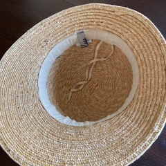 麦わら帽子　リボン付きの画像
