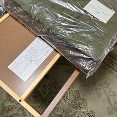 【未使用品】ユアサプライムス コタツ 一人用 69 グリーン 3点セット (コタツ・椅子・布団) NGM-N69DLH (FGR)の画像