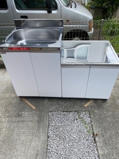 キッチン　流し台　左シンク　美品　昭島市