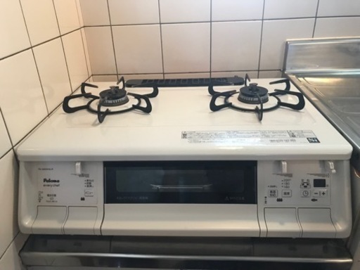 【予約済み】ガスコンロ（ガステーブル）パロマ プロパンガス用(LPG)右大バーナー 水無し両面焼きグリル