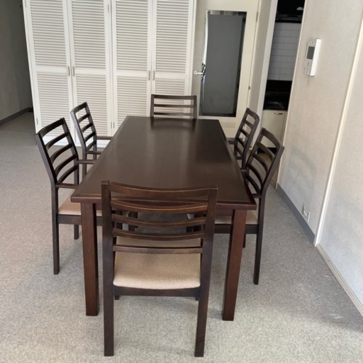 食卓テーブル　7点セット