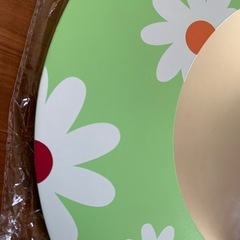【最終値下げ】木製　花柄　壁掛けミラー　鏡の画像