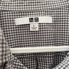 ユニクロ　ギンガムチェックシャツの画像