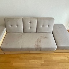 ソファベッド　収納付き　オットマンの画像