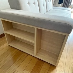 ソファベッド　収納付き　オットマンの画像