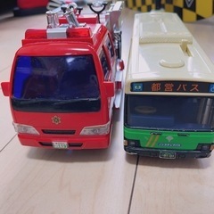 消防車&都営バスの画像