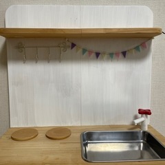 おままごと　キッチン　木製　おもちゃの画像