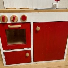 おままごと　キッチン　木製　おもちゃの画像