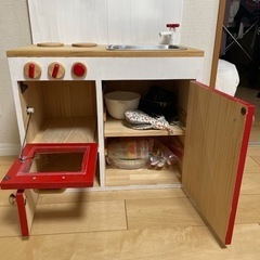 おままごと　キッチン　木製　おもちゃの画像