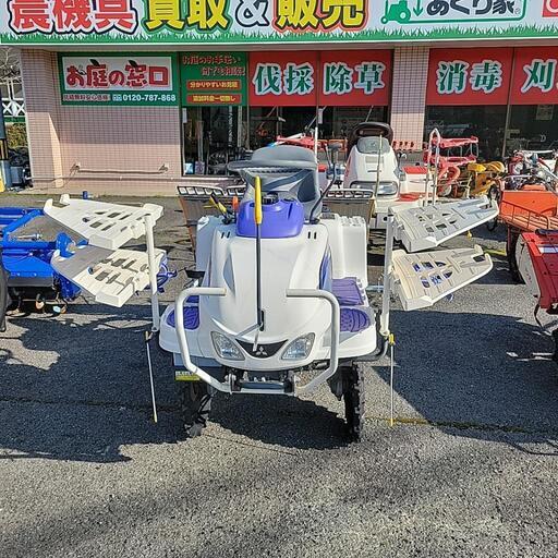 三菱　4条植え　乗用田植機　整地ローラー
