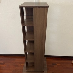 【決まりました】本棚 回転式 ブラウン 美品