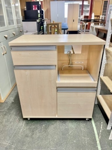 激安‼️キッチンボード　コンパクト食器棚レンジ台　幅80cm