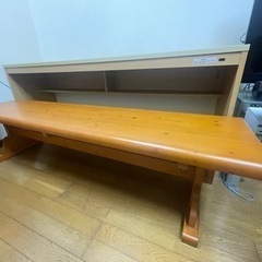「商談中」木製ダイニングベンチ　長椅子　ニトリ　オレゴン