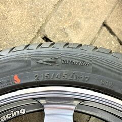 新品同様　ヨコハマ アドバン TC-4　17インチ　7.5J+35　4穴　215/45/R17　4本セット　の画像