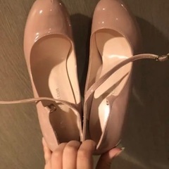 ピンクベージュ　パンプス　メリージェーン　24センチの画像