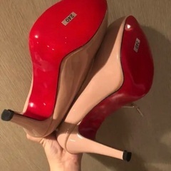 ピンクベージュ　パンプス　メリージェーン　24センチの画像