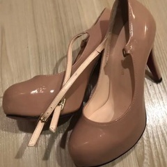 ピンクベージュ　パンプス　メリージェーン　24センチの画像