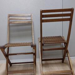 ニトリ　折りたたみチェア（２脚）の画像