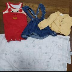子ども服　ベビー服　50-80サイズ　女の子　まとめ売り56点の画像