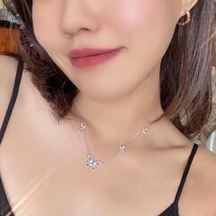ネックレス レディース 蝶々 ペンダント 可愛い 人気 バタフライの画像
