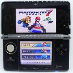 任天堂3DSコスモブラック(箱付美品) マリオカート7付(早い者勝ち)の画像