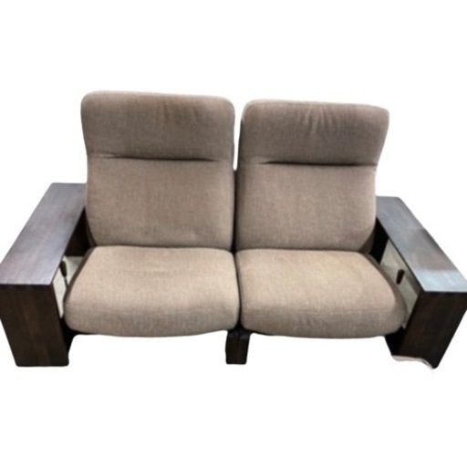 NO.96〚お値下げ中!!〛【karimoku】リクライニングソファ 2人掛け