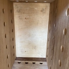 【木製ワゴン】桐(４段)　無塗装　収納家具の画像