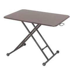 昇降式テーブル　ブラウンの画像