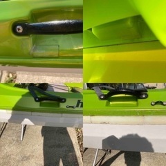 最終値下げ　あんしん決済 ハリケーンカヤックスHURRICANE KAYAKSスキマーskimmer116ワサビグリーン引き取り限定 長崎県佐世保市 補修有の画像