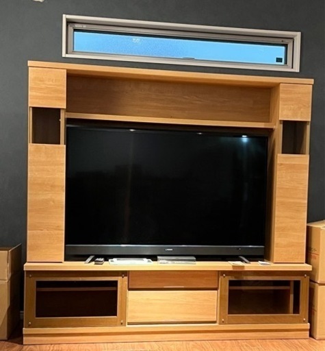 ニトリ ハイタイプテレビボード カネロ ライトブラウン