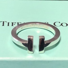 美品】TIFFANY ティファニー T スクエアリング シルバー925 17号