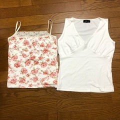 キャミソール　タンクトップ　セット　M 薔薇　レース　花柄　レース