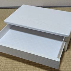 モニタースタンド／モニター台　引出し付き 美品の画像